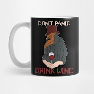 funny wine lover plague doctor Mug